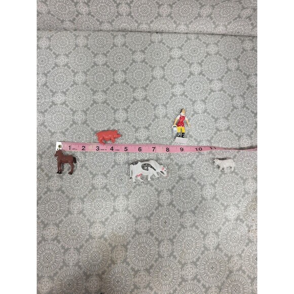 Vintage Plastic Farm Animals Figures Toy Lot Horses Cows Pigs‎ Miniature Playset - Picture 8 of 8